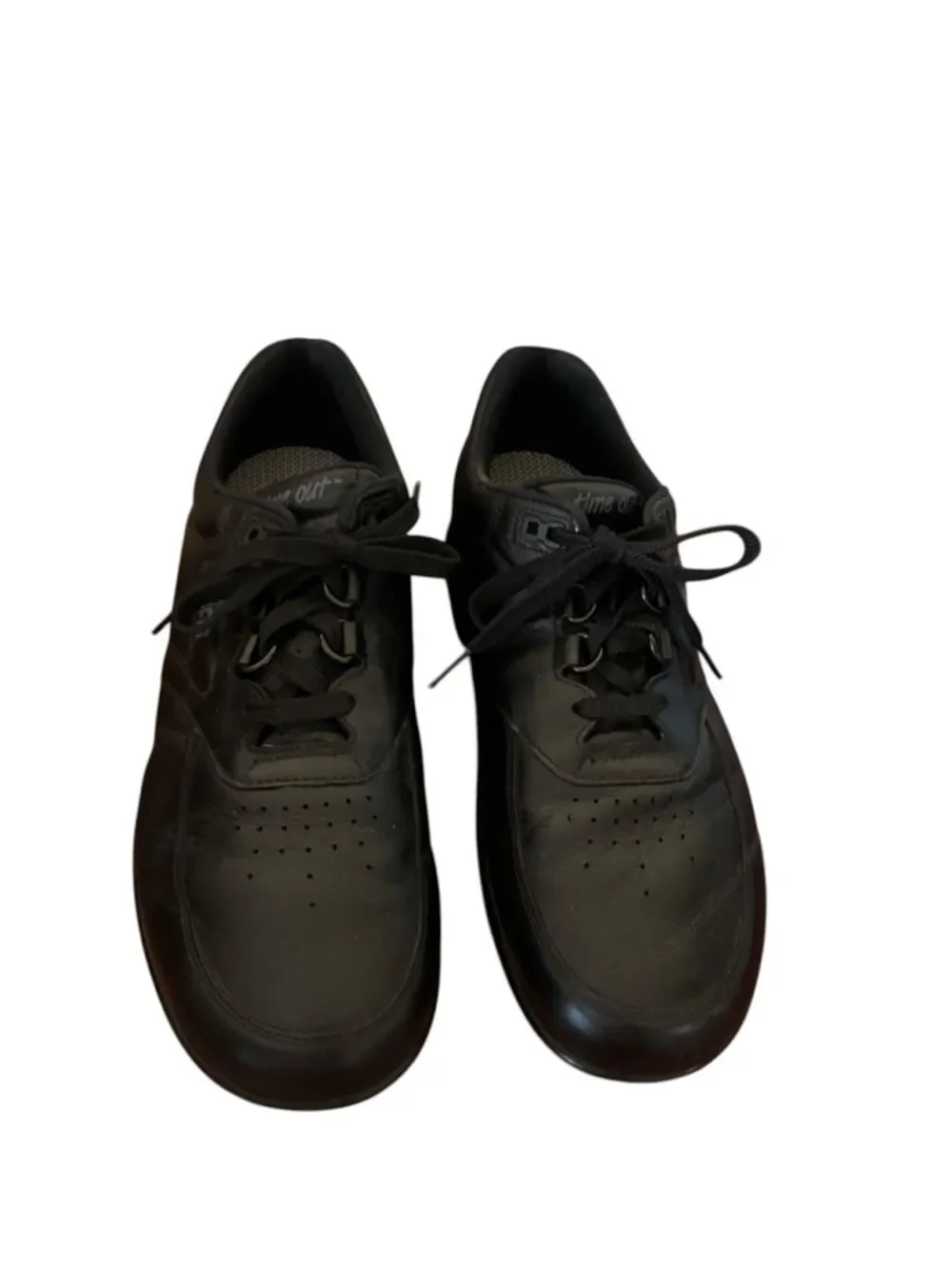 SAS Black Leather Lace-Up Comfort Shoes Mens Size 9.5